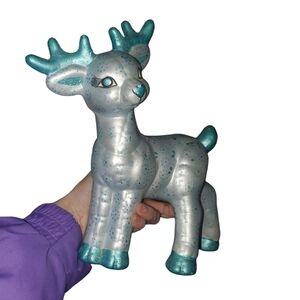 Vintage Blue Home Mold Reindeer Figurine